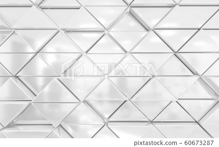 Abstract wallpaper, consisting of flying white triangles 3d render illustration Abstract wallpaper, consisting of flying white triangles 3d render illustration 60673287