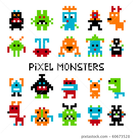 Pixel invaders set 60673528