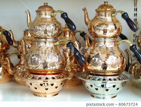 copper teapot and samovar 60673724