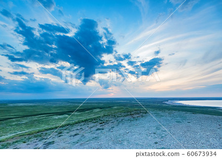 View of Bogdo-Baskunchak Nature Reserve from Big Bogdo mountain in Russia View of Bogdo-Baskunchak Nature Reserve from Big Bogdo mountain in Russia 60673934