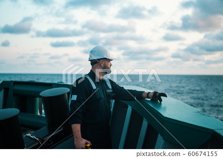 Marine Deck Officer or Chief mate on deck of offshore vessel or ship Marine Deck Officer or Chief mate on deck of offshore vessel or ship 60674155