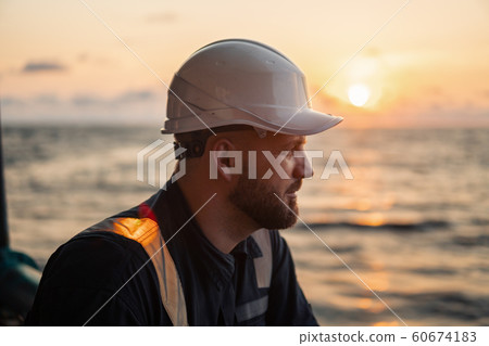 Marine Deck Officer or Chief mate on deck of offshore vessel or ship Marine Deck Officer or Chief mate on deck of offshore vessel or ship 60674183