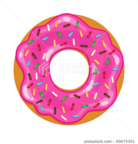 vector illustration of colored realistic donut on white background vector illustration of colored realistic donut on white background 60674383