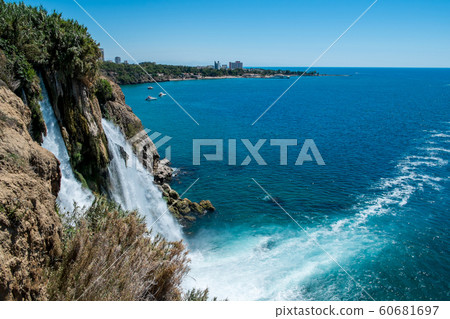 Waterfall Duden at Antalya turkey top view on the Waterfall Duden at Antalya turkey top view on the 60681697