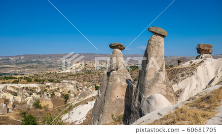 Turkey landscape Fairy chimneys near Cavusin Town 60681705