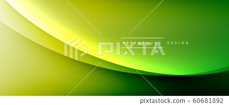 Wave liquid style lines with shadows and light on gradient background. Trendy simple fluid color gradient abstract background with dynamic straight shadow line effect Wave liquid style lines with shadows and light on gradient background. Trendy simple fluid color gradient abstract background with dynamic straight shadow line effect 60681892