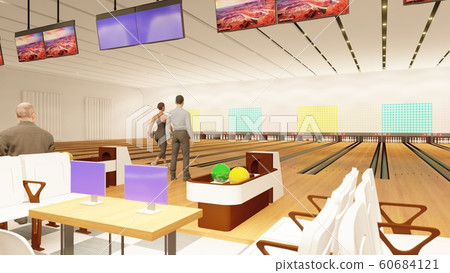 保齡球館與人圖1-67 60684121