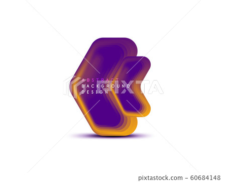 Vector arrow geometric banner created with blend color shapes effects. Trendy simple button, icon or business branding logo template, minimal style. Illustration For Wallpaper, Banner, Background Vector arrow geometric banner created with blend color shapes effects. Trendy simple button, icon or business branding logo template, minimal style. Illustration For Wallpaper, Banner, Background 60684148