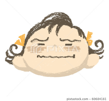 Girl / Face / Facial Expression / Astringent Face - Stock Illustration ...