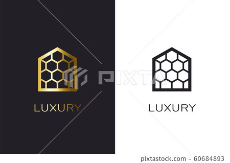 Beehive House Logo creation cconcept. Real estate image 60684893
