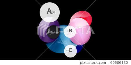 Retro colorful geometric background - circles on black, great design for any purposes. Creative minimal concept Retro colorful geometric background - circles on black, great design for any purposes. Creative minimal concept 60686180