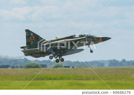 Swedish Air Force Serve Sk37 Bigen Takeoff Swedish Air Force Serve Sk37 Bigen Takeoff 60686276