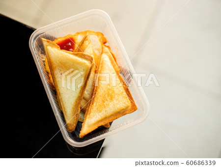 Toasted Bread Photos, in a plastic box.. 60686339