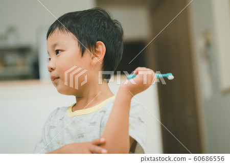 teeth brushing, toothpaste, younger 60686556