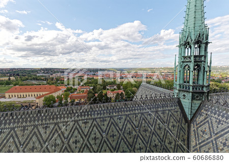 Prague cityscape from St. Vitus cathedral tower 60686880