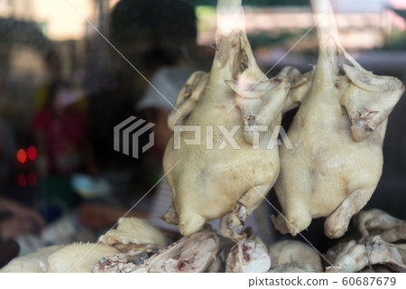 Rice steamed with chicken soup at street food Rice steamed with chicken soup at street food 60687679