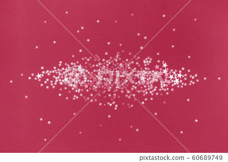 Red holographic star glitter confetti background Red holographic star glitter confetti background 60689749