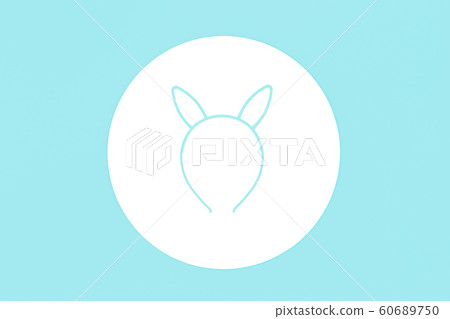 Blue Bunny or kitten ears hair band on white Blue Bunny or kitten ears hair band on white 60689750
