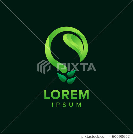 Bulb Eco Logo.Concept design template 60690662