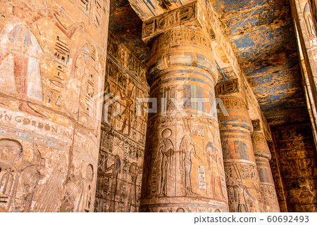 Temple Medinet Habu Egypt Luxor of Ramesses III is an important New Kingdom period structure in the West Bank of Luxor Temple Medinet Habu Egypt Luxor of Ramesses III is an important New Kingdom period structure in the West Bank of Luxor 60692493