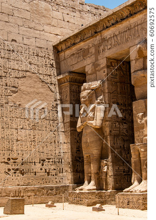 Temple Medinet Habu Egypt Luxor of Ramesses III is an important New Kingdom period structure in the West Bank of Luxor 60692575