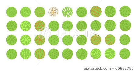 Various trees, bushes and shrubs, top view for landscape design plan. Vector illustration, isolated on white background. Various trees, bushes and shrubs, top view for landscape design plan. Vector illustration, isolated on white background. 60692795
