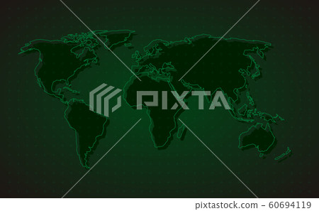 World map vector template, worldwide info graphic 60694119