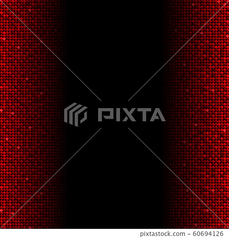 Background made of red sequins, glitters dots Background made of red sequins, glitters dots 60694126