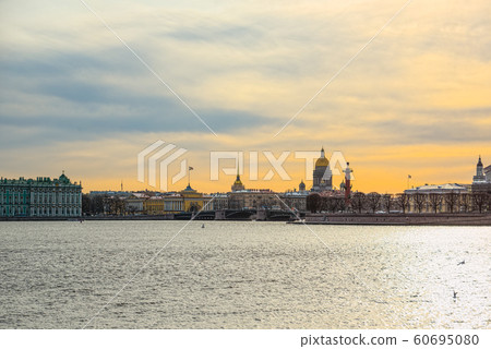 Rostral Columns on the spit of Vasilievsky island. Rostral Columns on the spit of Vasilievsky island. 60695080