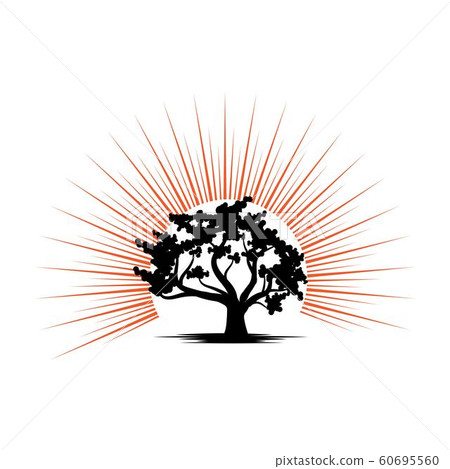 Oak Tree icon Vector Illustration design Logo - Stock Illustration ...