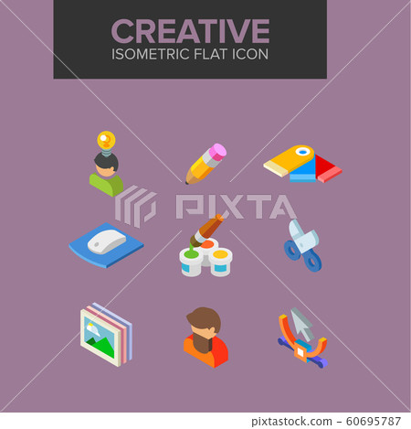 Creative isometric icon. 60695787