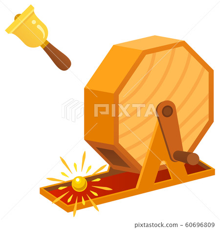 Illustration of a lottery lottery and bell Illustration of a lottery lottery and bell 60696809
