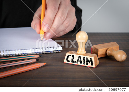Claim. Service, quality and communication concept. Rubber Stamp 60697077