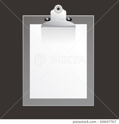 clipboard with blank white paper sheets.  vecctor illustration. 60697767