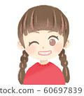 White teeth smiling child illustration 60697839