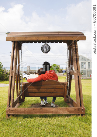 Happy young couple, camping or trip in Jeju, Korea 125 Happy young couple, camping or trip in Jeju, Korea 125 60700091