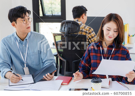Business people concept, working and discussing together in office 114 Business people concept, working and discussing together in office 114 60700855