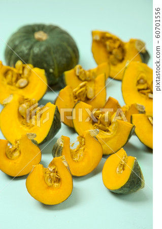 Autumn harvest time, fresh pumpkin and chestnut 182 60701556
