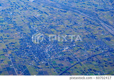 Aerial view, Joganji River and Tateyama 60702417