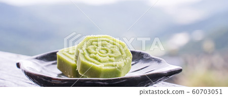 綠豆糕 茶點 糕點 茶樓 台灣 中秋節 Chinese Mung bean bake お菓子 60703051
