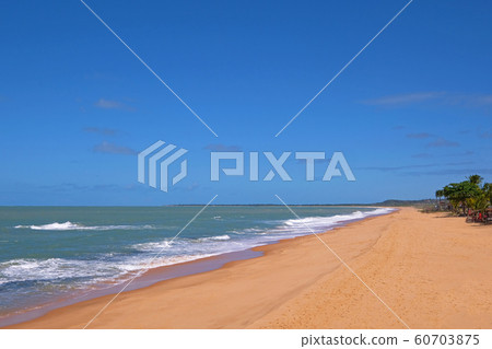 Beautiful sandy beach Praia Do Apua, Mutari and Brava, Santa Cruz Cabralia, Porto Seguro, Bahia, Brazil Beautiful sandy beach Praia Do Apua, Mutari and Brava, Santa Cruz Cabralia, Porto Seguro, Bahia, Brazil 60703875