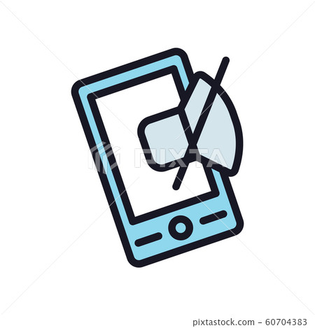 Phone Sound off or on Icon depicting lines showing 60704383
