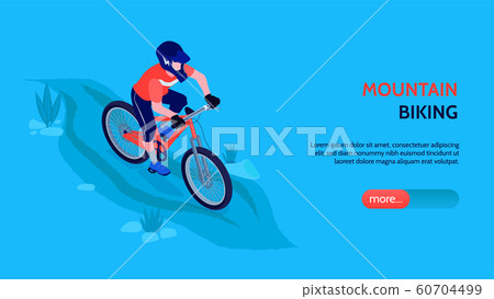 Mountain Biking Horizontal Banner 60704499