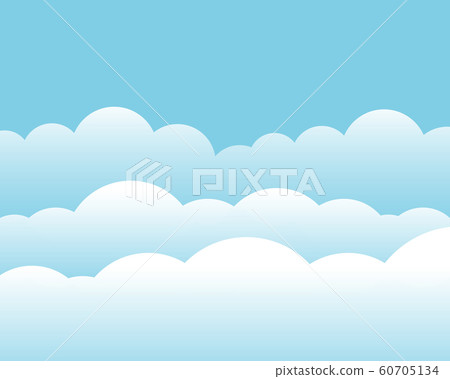 Flat design vector illustration of white clouds on - Stock Illustration ...