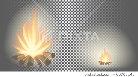 Bonfire with transparent effects on plaid background. Bonfire with transparent effects on plaid background. 60705143
