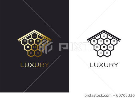 Beehive House Logo creation concept. Real estate image 60705336
