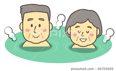 年長的夫婦洗澡 年長的夫婦洗澡 60705689