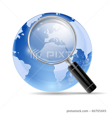 3d Magnifying Glass Search Vector Icon 60705845