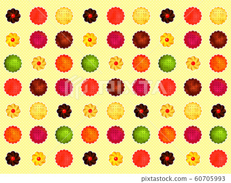 Colorful cookies illustration background Colorful cookies illustration background 60705993