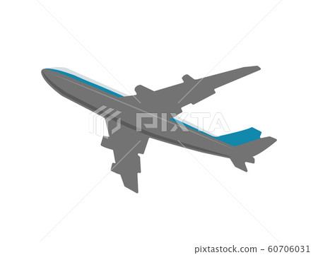 Airplane color illustration seen from below 60706031